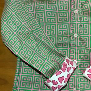 Tizzie button down blouse with contrasting cuffs